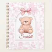 Scarlett | Aangepaste Roze Teddybeer Nursery Desig Planner (Voorkant)