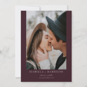 SCARLETT | Boho Burgundy Gold Waterverf Wedding Kaart (Achterkant)