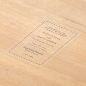 Scarlett Border Elegant Huwelijk Acryl Uitnodigingen (Laagn)