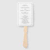 Scarlett Border Elegant huwelijksprogramma Handwaaier (Voorkant)