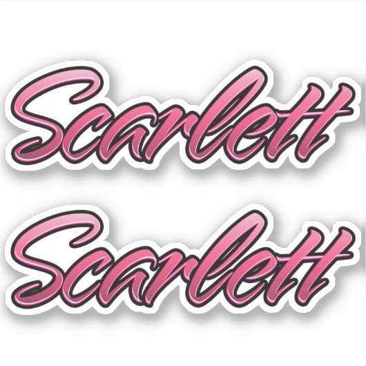 Scarlett faded pink Aufkleber Sticker Stickerset (Voorkant)