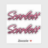 Scarlett faded pink Aufkleber Sticker Stickerset (Vel)
