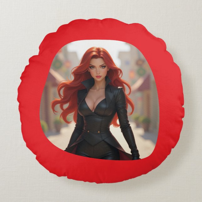 Scarlett Heks Ronde Kussen (Voorkant)