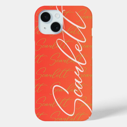 Scarlett Herhalende Naam Patroon Case-Mate iPhone Case (Achterkant)