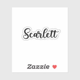 Scarlett Naam - Handgeschreven kalligrafie Sticker
