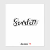 Scarlett Naam - Handgeschreven kalligrafie Sticker (Vel)