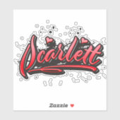 Scarlett red Heart Graffiti Aufkleber Sticker (Vel)