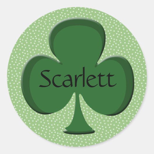 Scarlett Shamrock Naam Stickers / Envelope Seals (Voorkant)