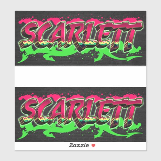 Scarlett Vorname Name Graffiti Aufkleber Sticker (Vel)