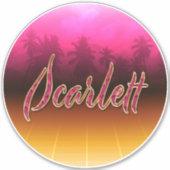 Scarlett Vorname Name pink Aufkleber Sticker (Voorkant)