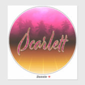 Scarlett Vorname Name pink Aufkleber Sticker (Vel)
