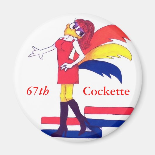 Scarlette, 67e, Cockette Magneet (Voorkant)