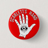 Scarlett's Hand Round Button Red (Voorkant)