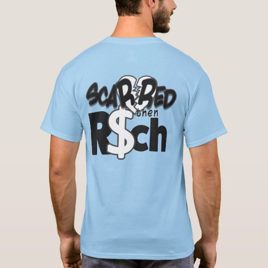 Scarred Dan Rich Mannen Front en Back T-Shirt (Achterkant)
