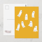Scarry Halloween Ghosts Scandi Spooky Design Briefkaart (Voorkant / Achterkant)