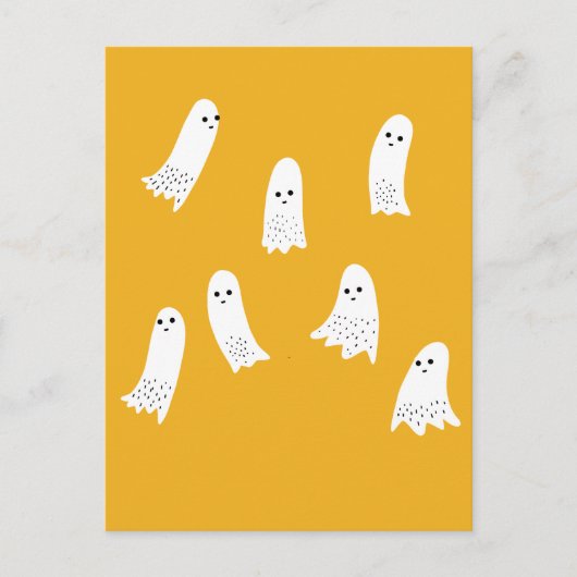 Scarry Halloween Ghosts Scandi Spooky Design Briefkaart (Voorkant)
