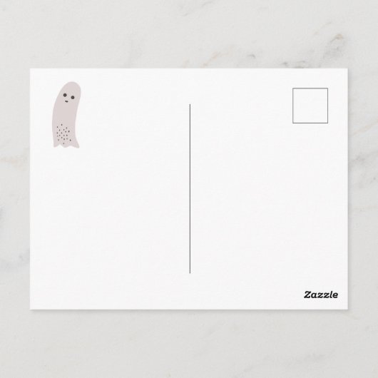 Scarry Halloween Ghosts Spooky Design Checkered Briefkaart (Achterkant)