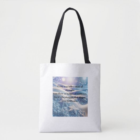 Scars Into Scars - Resilience Affirmation Art Tote Bag (Voorkant)