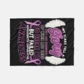 Scars vertellen een verhaal over hidradenitis Supp Fleece Deken (Voorkant (Horizontaal))