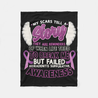 Scars vertellen een verhaal over hidradenitis Supp Fleece Deken