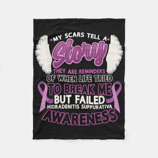 Scars vertellen een verhaal over hidradenitis Supp Fleece Deken (Voorkant)