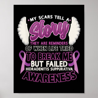 Scars vertellen een verhaal over hidradenitis Supp Poster
