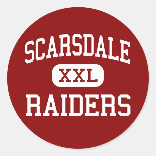 Scarsdale - Raiders - High-Scarsdale New York Ronde Sticker (Voorkant)