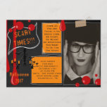 Scary 21st Birthday Halloween with Pic Invitation Kaart<br><div class="desc">Dit Halloween Birthday Girl of Boy (gewoon vervangen door een jongens afbeelding en de formulering wijzigen) wil dat je naar het feest komt en iemand belt als je drink je veilig naar huis te rijden. Laat je vrienden weten dat ze welkom zijn om met je te vieren. U kunt de...</div>