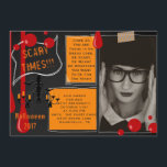 Scary 21st Birthday Halloween with Pic Invitation Kaart<br><div class="desc">Dit Halloween Birthday Girl of Boy (gewoon vervangen door een jongens afbeelding en de formulering wijzigen) wil dat je naar het feest komt en iemand belt als je drink je veilig naar huis te rijden. Laat je vrienden weten dat ze welkom zijn om met je te vieren. U kunt de...</div>