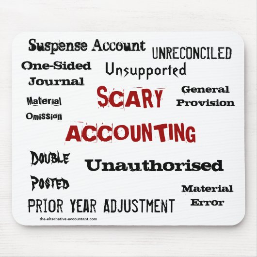 Scary Accounting Accountant Halloween Funny Muismat (Voorkant)
