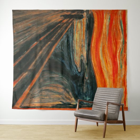 Scary Agonzing Painating Halloween Selfie Backdrop Wandkleed (In Situ (horizontaal))