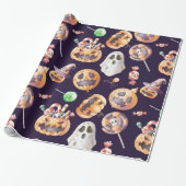 Scary and lieve Halloween pomkins Cadeaupapier (Uitgerold)