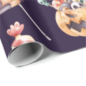 Scary and lieve Halloween pomkins Cadeaupapier (Rol Hoek)
