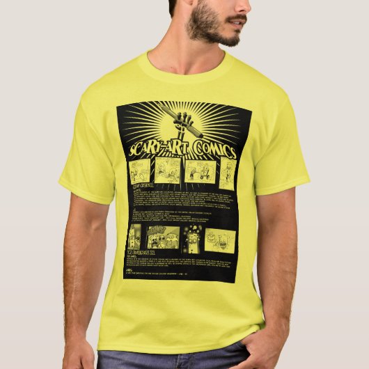 Scary-Art-strips T-shirt (Voorkant)