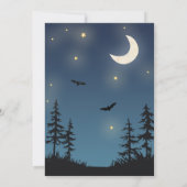 Scary Backyard Halloween Film Night Birthday Kaart (Achterkant)