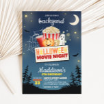 Scary Backyard Halloween Film Night Birthday Kaart<br><div class="desc">Vier een fantastische verjaardag met onze uitnodigingen met Halloween-thema! Perfect om de verjaardag van je kleintje extra magisch en memorabel te maken. Download,  print en laat het feest beginnen! 🎈🎂👻 15SE C</div>