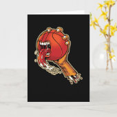 Scary Basketball Kaart (Gele Bloem)