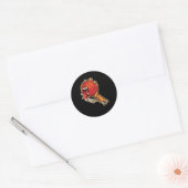 Scary Basketball Ronde Sticker (Envelop)