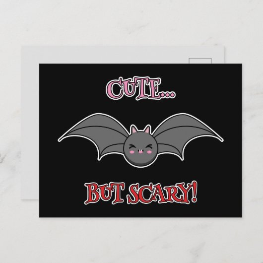 Scary Bat Feestdagenkaart (Voorkant / Achterkant)