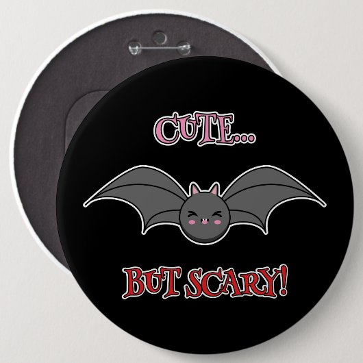 Scary Bat Ronde Button 6,0 Cm (Voorkant /achterkant)