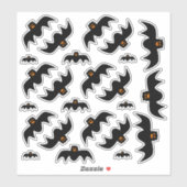 Scary Bat Stickers van verschillende maten (Vel)
