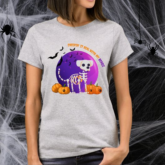 Scary Beagle Halloween Full Moon T-shirt