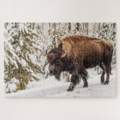 Scary Bison (Bison bison) - Buffalo - 1014 stuk Legpuzzel (Horizontaal)