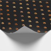 Scary Black and Copper Skull Pattern Cadeaupapier (Hoek)