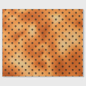 Scary Black and Copper Skull Pattern Cadeaupapier (Vlak)