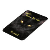 Scary Black Cat Birthday op vrijdag 13th Magneet (Linkerzijde)