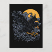 Scary Black Crow Moon Briefkaart (Voorkant)