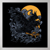 Scary Black Crow Moon Poster (Voorkant)