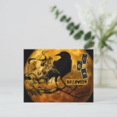 Scary Black Crow, Tarot Kaarten Halloween Full Moo (Staand voorkant)