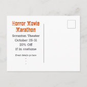 Scary Black Jack O'lantern Aankondigingskaart (Achterkant)